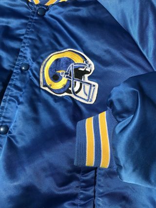Vintage Los Angeles Rams Chalk Line Jacket Spell Out Starter Jacket 80s 90s NFL 3