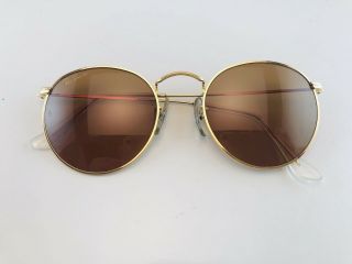Vtg Gold Tone B&l Ray - Ban Usa Aviator Chromax Lenses Sunglasses W2503 Xnas,  S/m