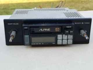 Vintage Alpine 7256 Tuner Cassette Tape Deck Car Stereo