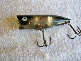Extra Rare Old Vintage Heddon Chugger Spook Topwater Lure Lures Awesome Pattern