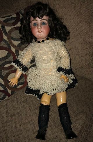 Vintage Large Handwerck 15 79 Dep Germany Doll 26” Estate Find Bisque Head