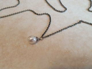 Denmark Trollbeads 925S Sterling Silver Necklace with Pearl 3