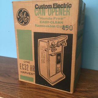 Vintage 1970’s General Electric Ge Custom Electric Can Opener Ec32 Hr (harvest)