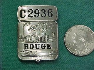 Vintage Ford Motor Company Iron Foundry Rouge Plant Employee Id Badge Pin C2936