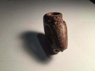 Vintage Carved Stone Effigy Pipe with Animal 2