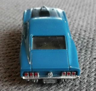 VINTAGE HO 1969 AURORA THUNDERJET FORD MUSTANG MACH ONE SLOT CAR BLUE BLACK 4