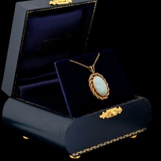 Antique Vintage Art Deco 14k Yellow Gold Filled Gf Australian Fire Opal Necklace