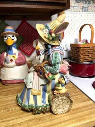 Vintage FITZ and FLOYD SOMERSET RABBIT COOKIE JAR ORIG.  BOX 4