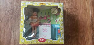 Vintage Rare Htf Barbie Tutti Doll Cookin Goodies Set 3559 W Stove Pot Doll Box