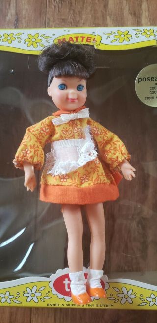 Vintage Rare HTF Barbie Tutti doll Cookin Goodies set 3559 w stove pot doll box 7