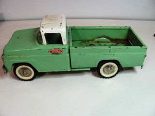 Vintage Tonka Green Pick Up Truck Pressed Steel 3