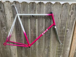 Vintage 63cm Lugged Cinelli Frameset With Rare Campagnolo 26.  2 Seat Post