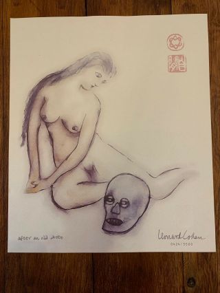 Leonard Cohen Rare Lithograph " After An Old Photo " Old Ideas