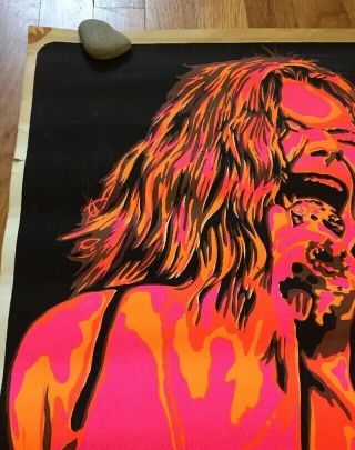 Janis Joplin Vintage Black Light Poster Psychedelic Beeghley pin - up 60s 2