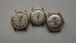 Joblot Of 3 Good Quality Swiss Watches Jaquet Droz,  Rodania And Avia For Repairs