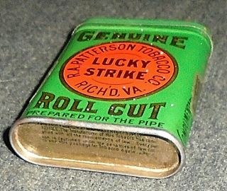 Vintage Lucky Strike Sample Vertical Pocket Tobacco Tin 3
