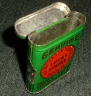 Vintage Lucky Strike Sample Vertical Pocket Tobacco Tin 4