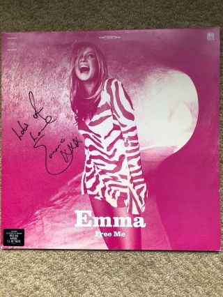 Very Rare Signed Emma Bunton (spice Girls) ‘free Me’ Vinyl Album (promo) Vg,