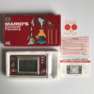 Vintage Nintendo Mario’s Cement Factory Game & Watch,  Instructions Cgl