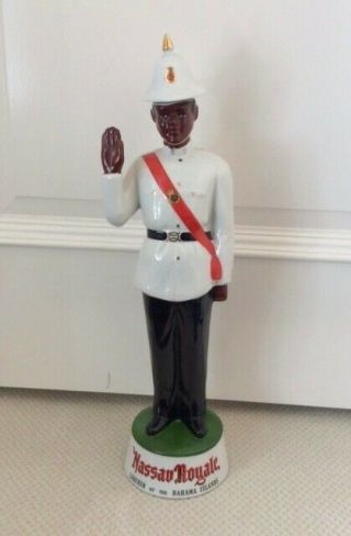 Vintage Nassau Royale Liqueur Of The Bahamas Police Officer Decanter 19.  5 "