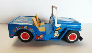 Disneyland Jeep Disney (tin,  Pressed Metal) Mickey Mouse Vintage Marx Toys