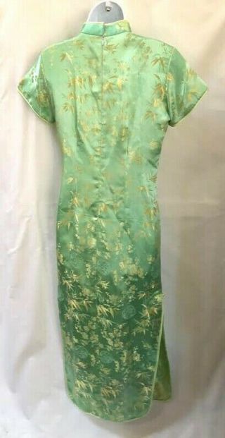 VTG Green long Chinese Cheongsam Stunning Sz M 5