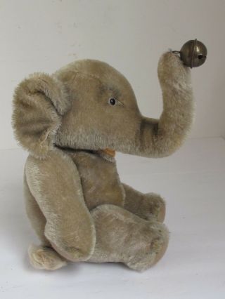 Vintage STEIFF Elephant with Bell 1950 ' s 4