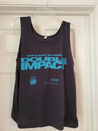 Vintage Jean Claude Van Damme 1991 Double Impact Movie Xl Screen Stars Tank Top