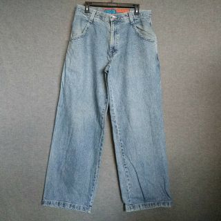 Vintage JNCO Slacker Baggy Fit Mens Jeans Sz 34 x 33 Stonewashed Big Back Pckts 2