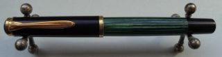 Vintage Pelikan 400 Fountain Pen,  Green Striated,  14k M Nib
