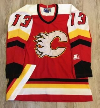 Vintage German Titov Starter Calgary Flames Hockey Jersey Large