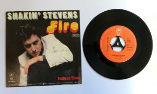 Shakin’ Stevens Very RARE “FIRE” Holland Only 7” STUNNING 6