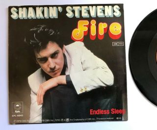 Shakin’ Stevens Very RARE “FIRE” Holland Only 7” STUNNING 7