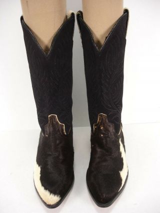 VINTAGE CODE WEST 51023 COWHIDE SUEDE COWBOY WESTERN BOOTS WOMEN ' S 7.  5 M 2