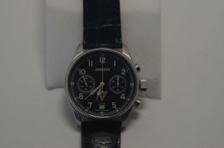 Vintage Chronograph Wrist Watch,  Junkers Chronograph With Saphire Glass Back