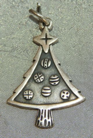 Vintage Sterling Silver Charm Or Pendant Christmas Tree James Avery 177
