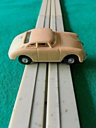 Marusan Ho Slot Car,  Porshe 356,  Tan Colour,  Boxed With Sticker,  Very Rare,  Vtg.