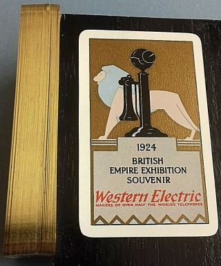 VINTAGE PLAYING CARDS 1924 BRITISH EMPIRE EXHIBITION ELECTRICAL MAH JONG 2