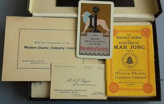 VINTAGE PLAYING CARDS 1924 BRITISH EMPIRE EXHIBITION ELECTRICAL MAH JONG 4
