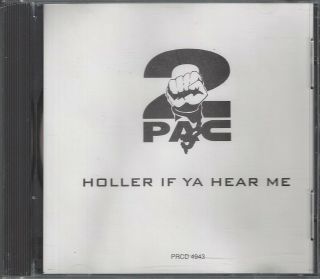 2pac Holler If Ya Hear Me / Flex 9 Track Promo Cd Single Rare Remixes Live Squad