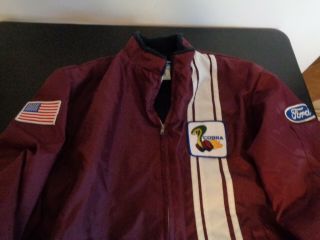 Ford Motor Company Cobra Racing Vintage Jacket Faux Fur Lined Usa Made Large
