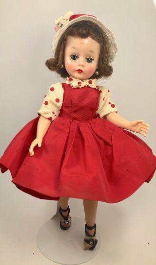 Madame Alexander Vintage Cissette Doll - - Tagged Dress & Hat 1950s Minty
