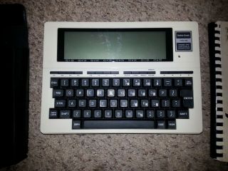 Vintage Tandy Trs - 80 Model 100 Portable Computer Laptop W/ Bag And Book