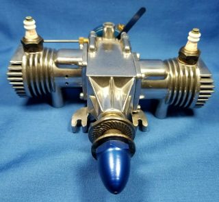 Vintage 1964 Wizard Twin 65 Model Spark Ignition CL/UC Engine for Parts/Repair 3