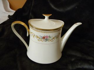 Vintage Lenox China - " Queens Garden " - Coffee Pot W Lid/ Rare/excellent