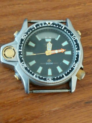Vintage Citizen C022 - - 088093 Promaster Aqualand Ana - Digi Diver 200m Watch