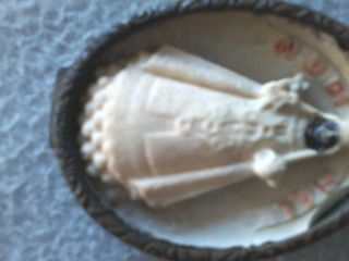 VINTAGE MEERSCHAUM BLACK MADONNA OF HAL PRIESTS FIGURINE STATUE RELIC 4