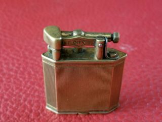 Vintage Gold Tone Lift Arm Dunhill Design " City " Lighter Unmarked