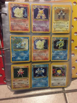 Over 200 Vintage Pokemon Tcg Cards In Collectible Binder - Base,  Jungle,  Fossil