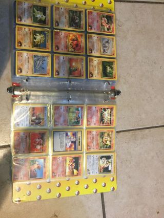 Over 200 Vintage POKEMON TCG Cards In Collectible Binder - Base,  Jungle,  Fossil 8